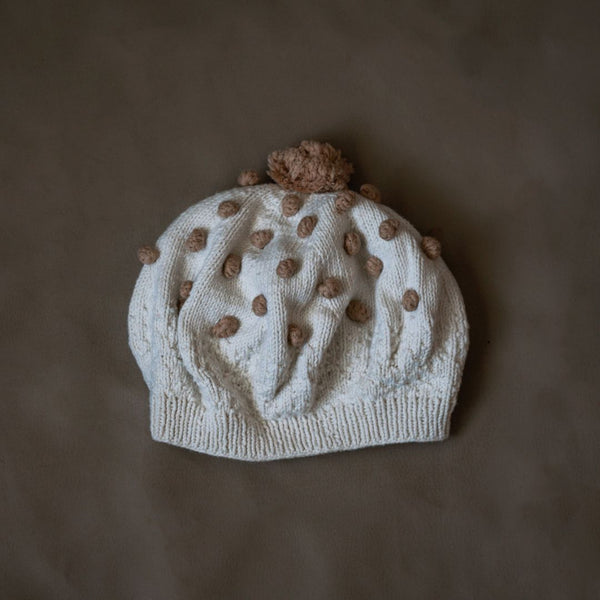 Popcorn Knit French Beret - JuneBee Baby Artisan Clothing