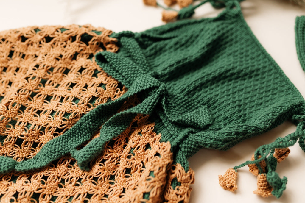 Coco Dress — handmade cotton bamboo lace overlay dress for girls by JuneBee Baby, designed for timeless slow fashion wear.
