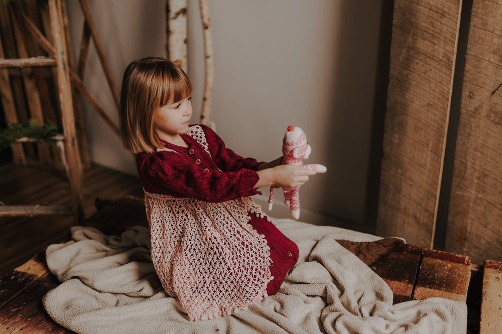 Heirloom-quality hand-knit children's knitwear from natural cotton bamboo fibers — artisan-made by JuneBee Baby for babies, kids & women.