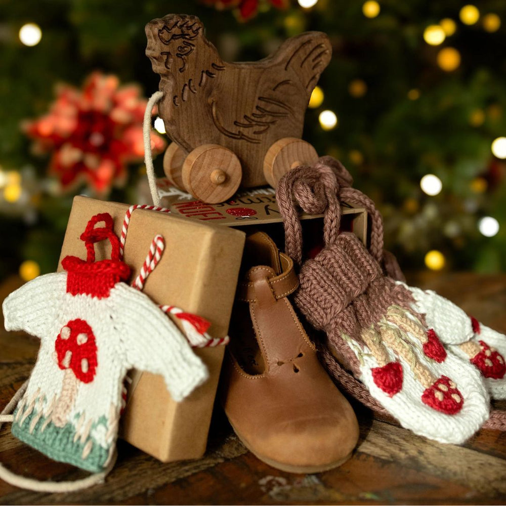 Woodland-inspired handmade baby knitwear - eco-friendly gifts for family