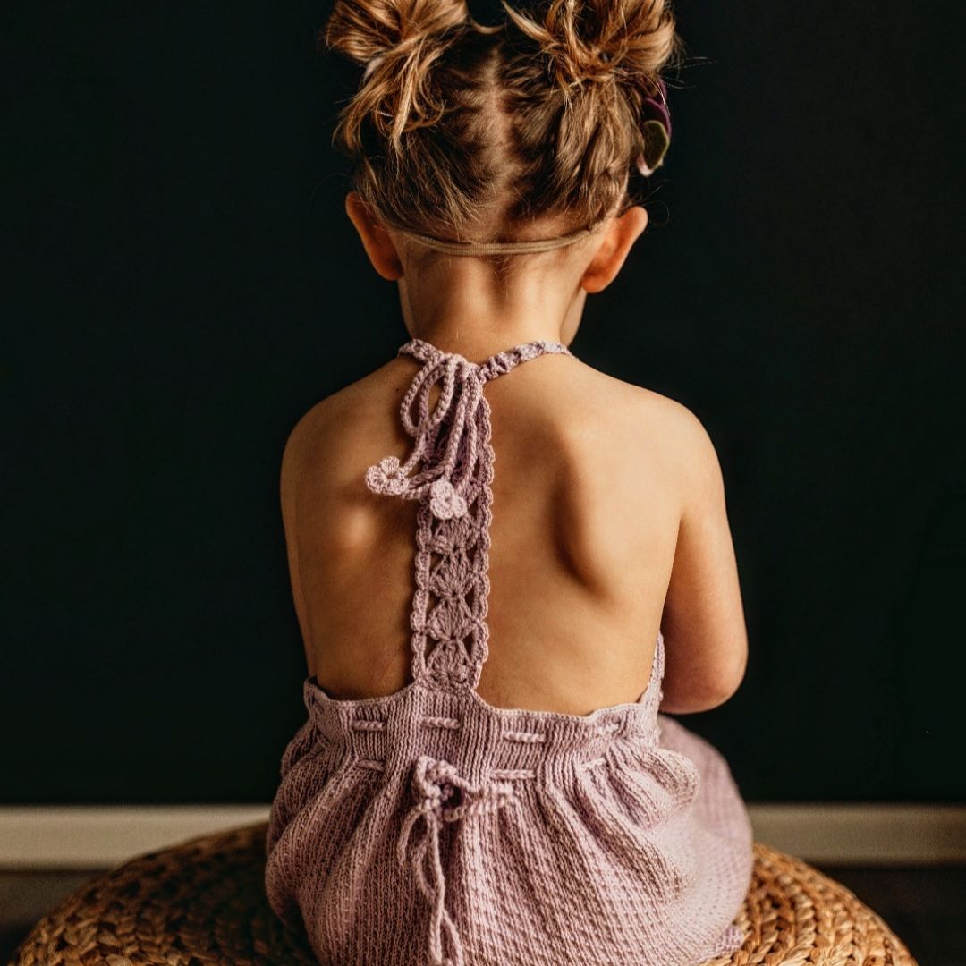 T-back Dress with adjustable neckline, drawstring waist and secret pockets