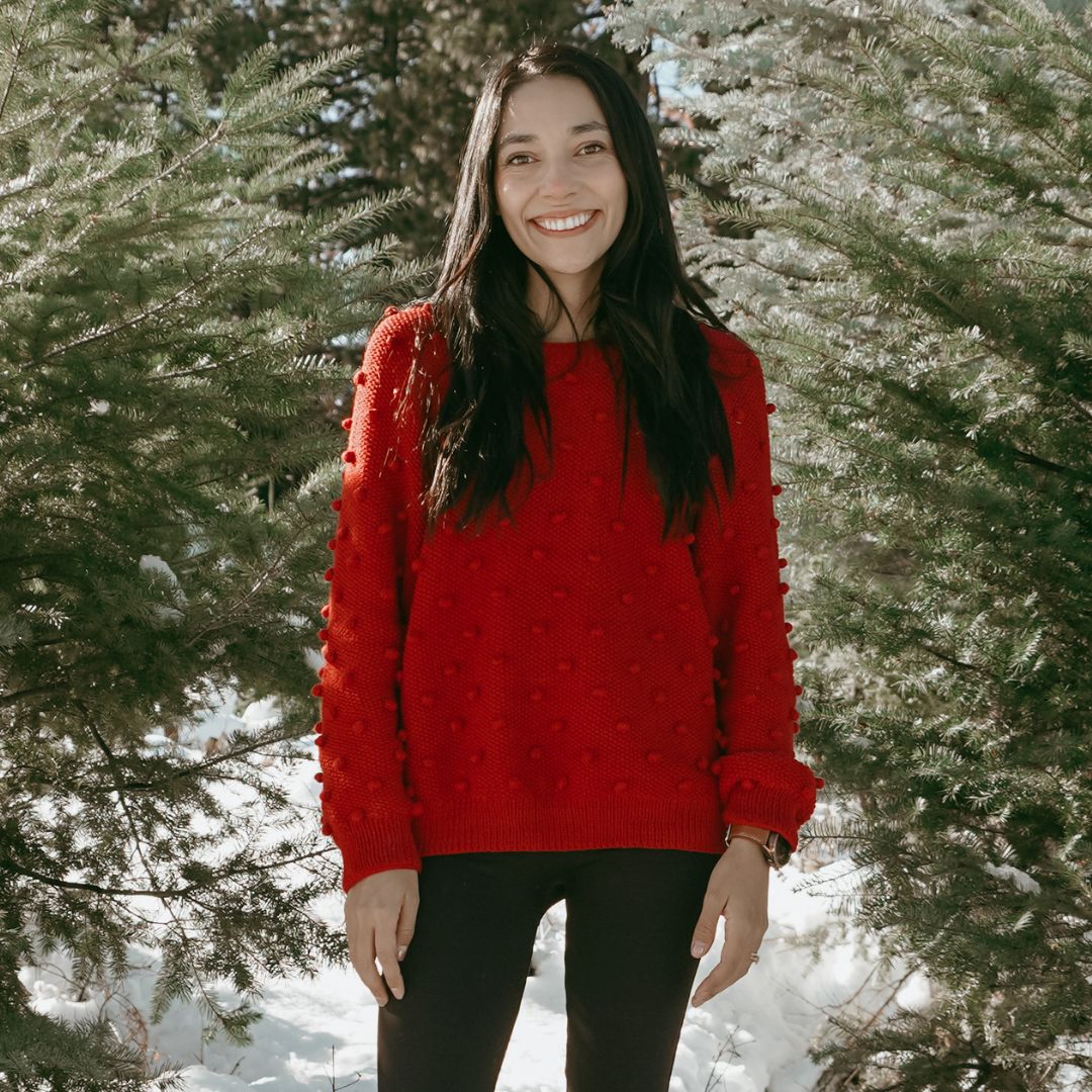 Hand-Knit Popcorn Pullover for children and adults.