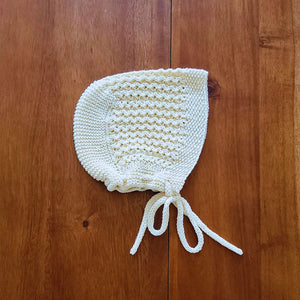 Adele-Knit-Bonnet- Ivory