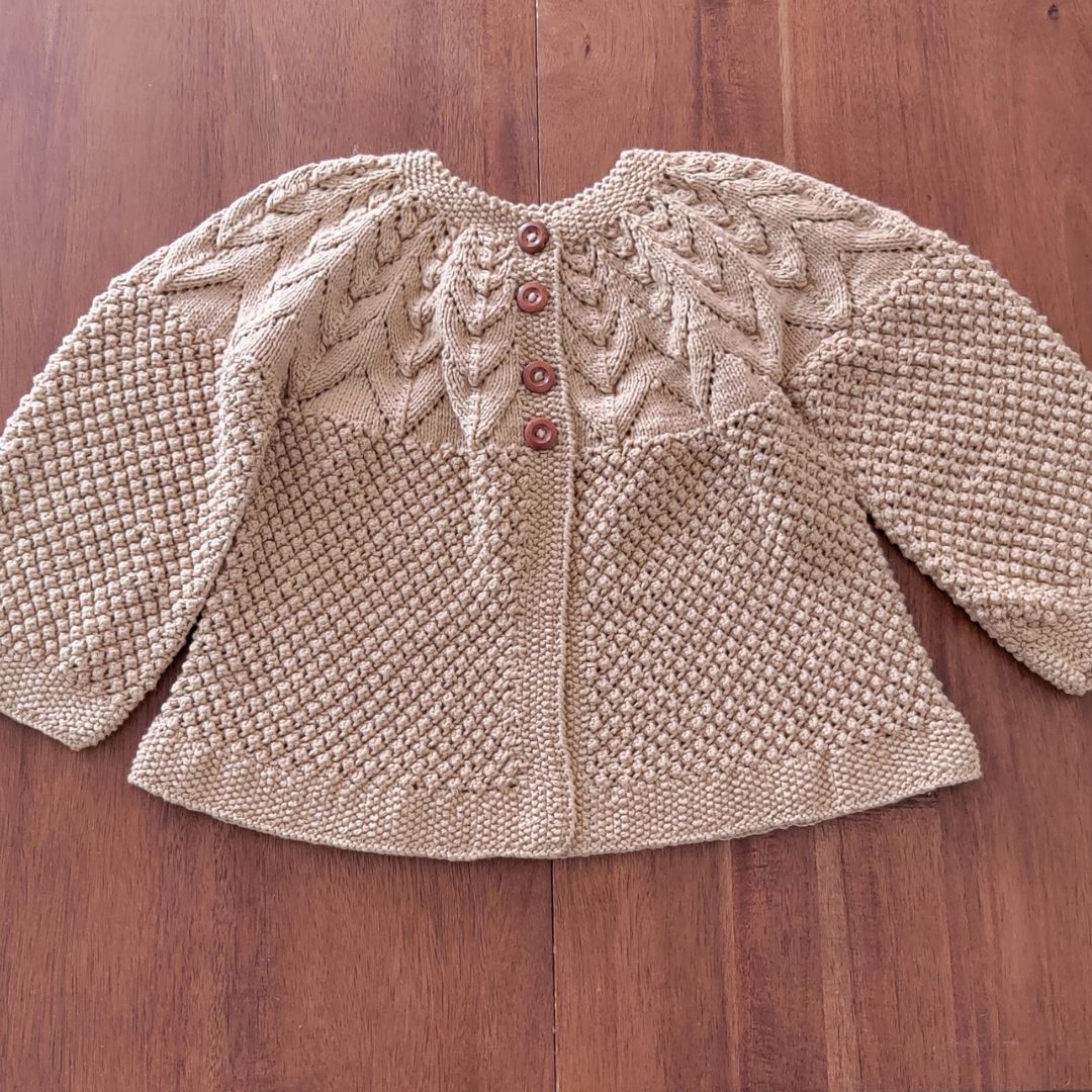 Children's Hand-Knit Bubble Cardigan