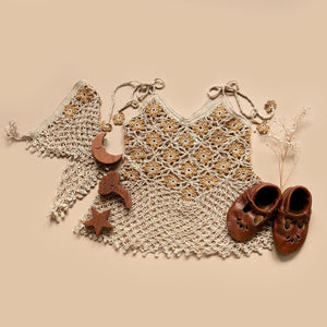 Daisy-Crochet-Top-and-Bandana-Beige-Golden-Mustard