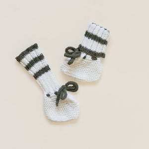 Eden-Baby-Booties-Cream-Green