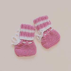 Eden-Baby-Booties-Pink-Cream