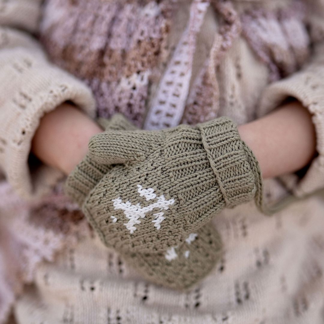 Elsa-Mittens-Khaki-Green
