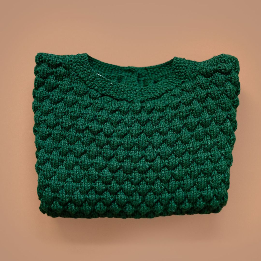 Hand-Knit-Virginia-Pullover-Dark-Green