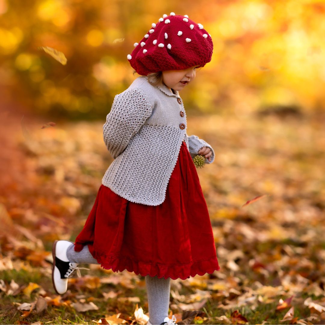 Kids-French-Beret-Red-Cream