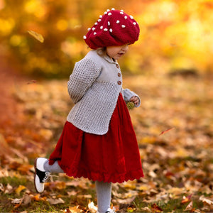 Kids-French-Beret-Red-Cream