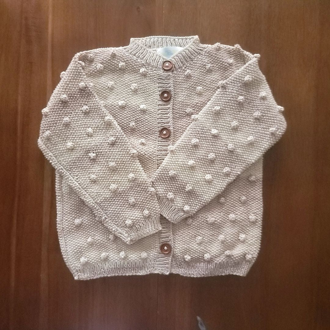 Dublin Cardigan in Oatmeal Marble- Gender Neutral Baby Cardigan | JuneBee Baby
