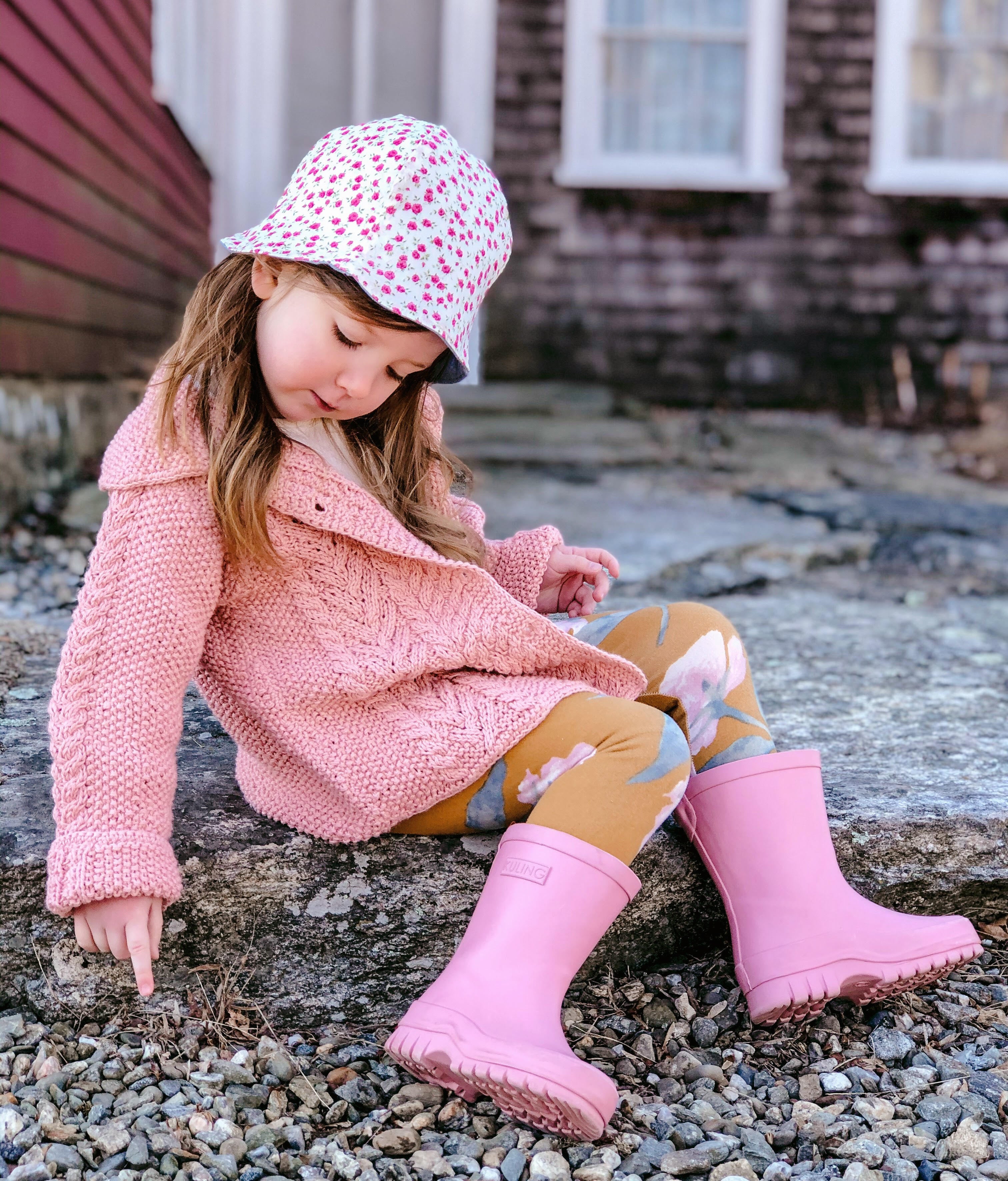 Ada Cardigan in dusty rose - handmade cable knit cardigan by JuneBee Baby
