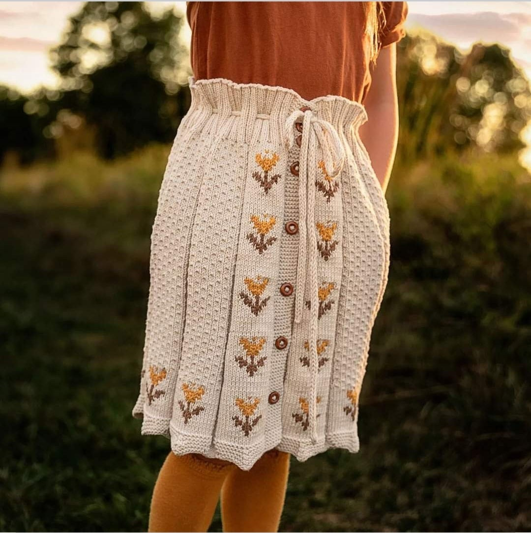 Elsa-Skirt-Bone-Mustard-Green