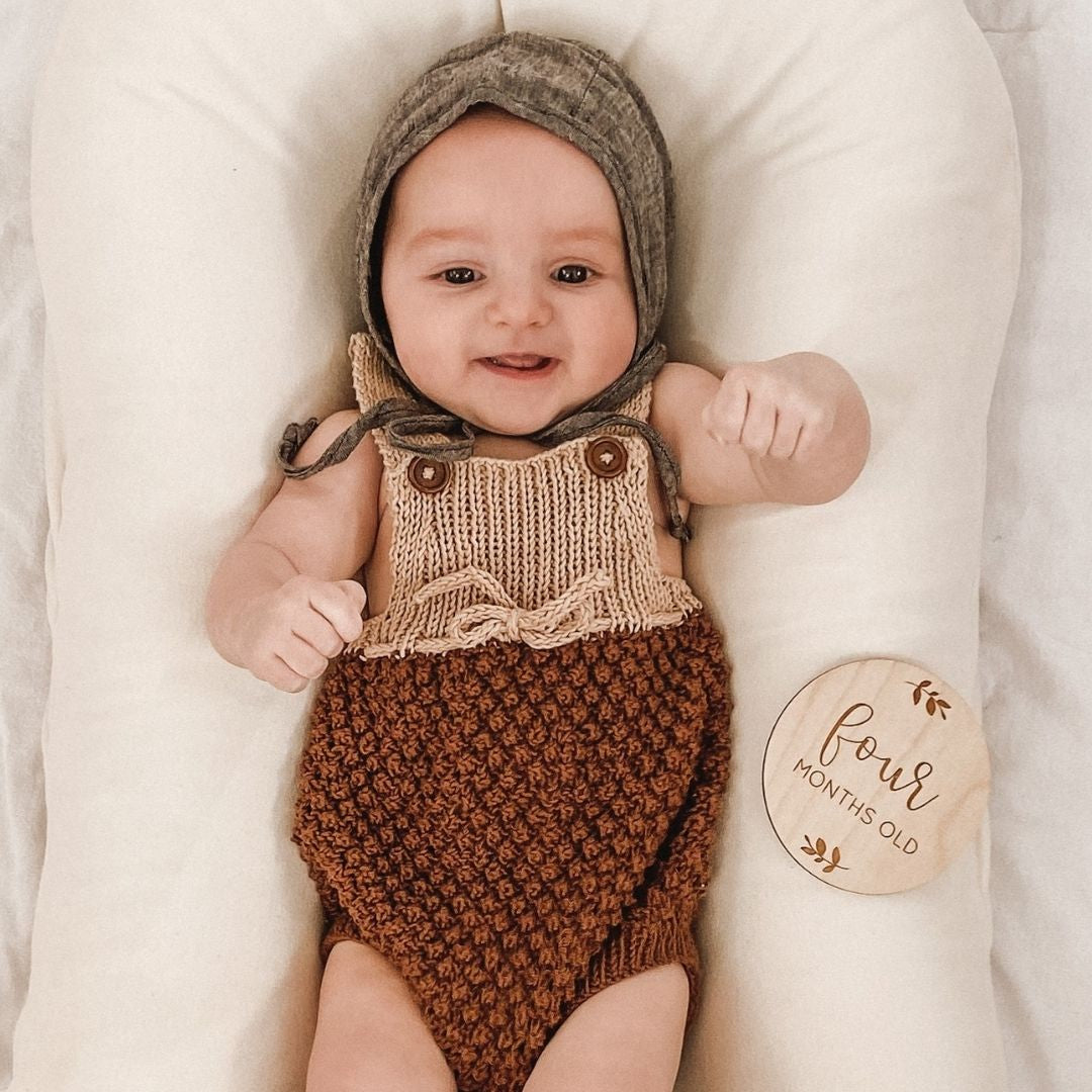 Gender-neutral-Sasha-Romper-Brown-Ecru