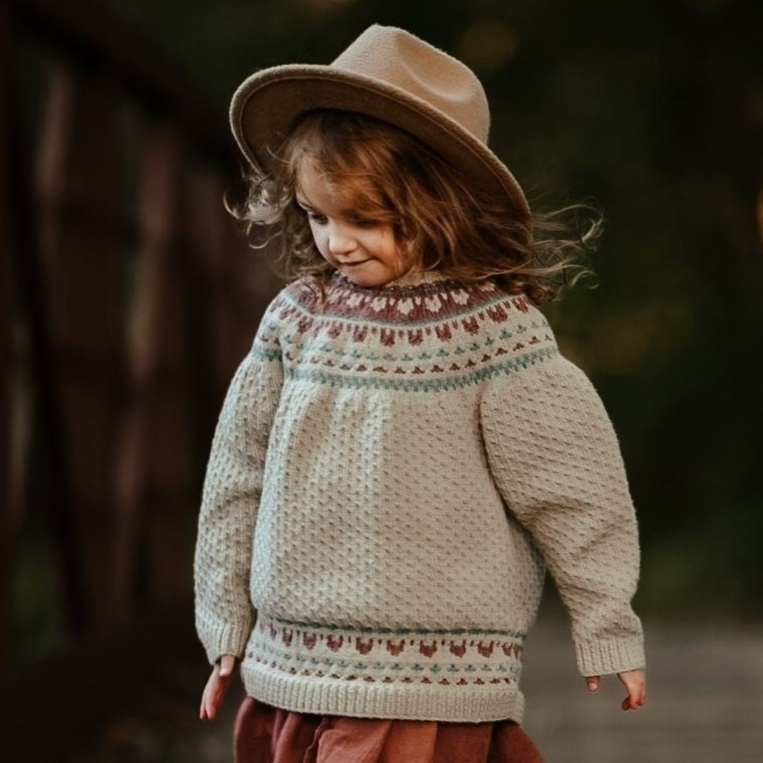 Hand-knit-Nordic-Sweater-Oatmeal