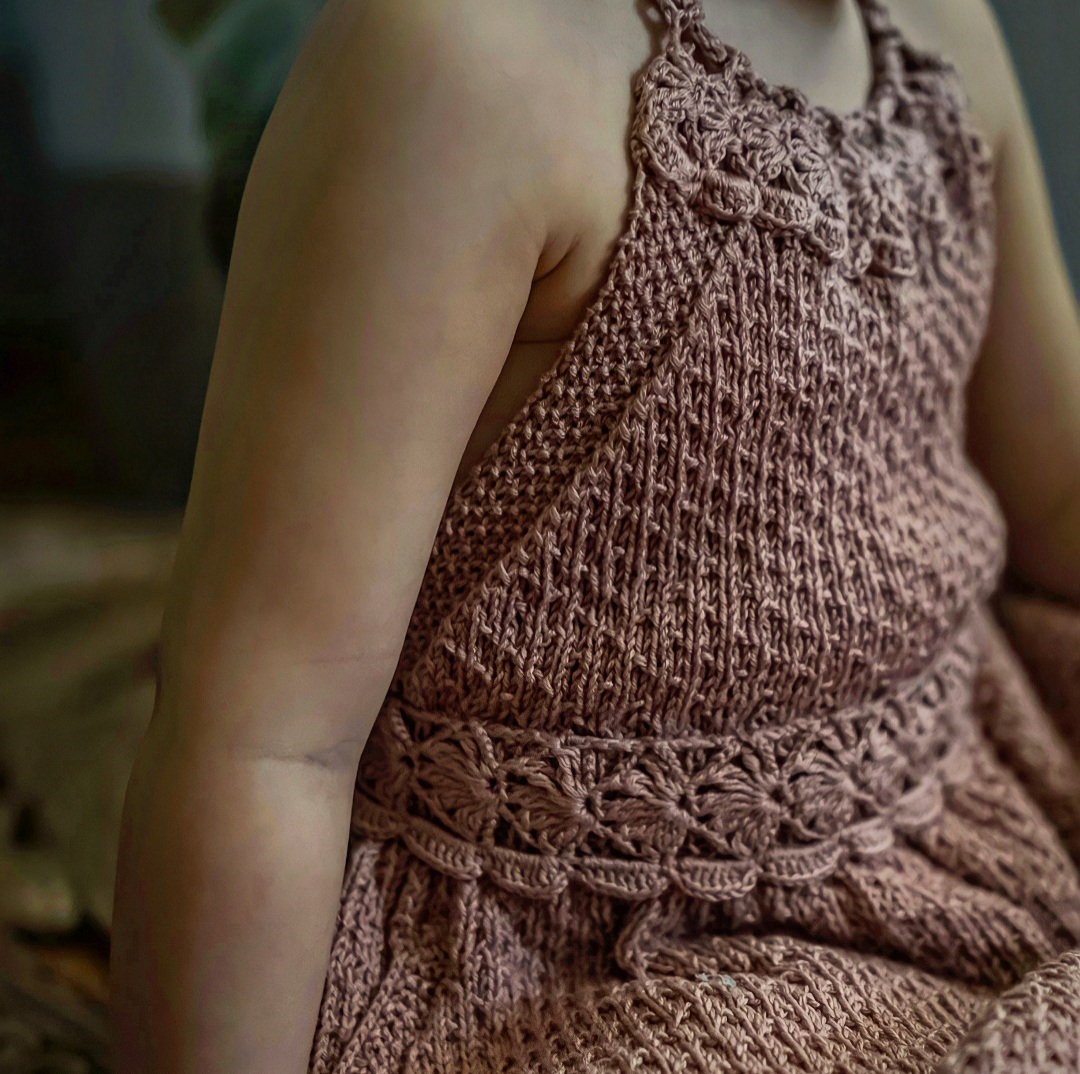 Handmade-T-back-dress-dusty-rose