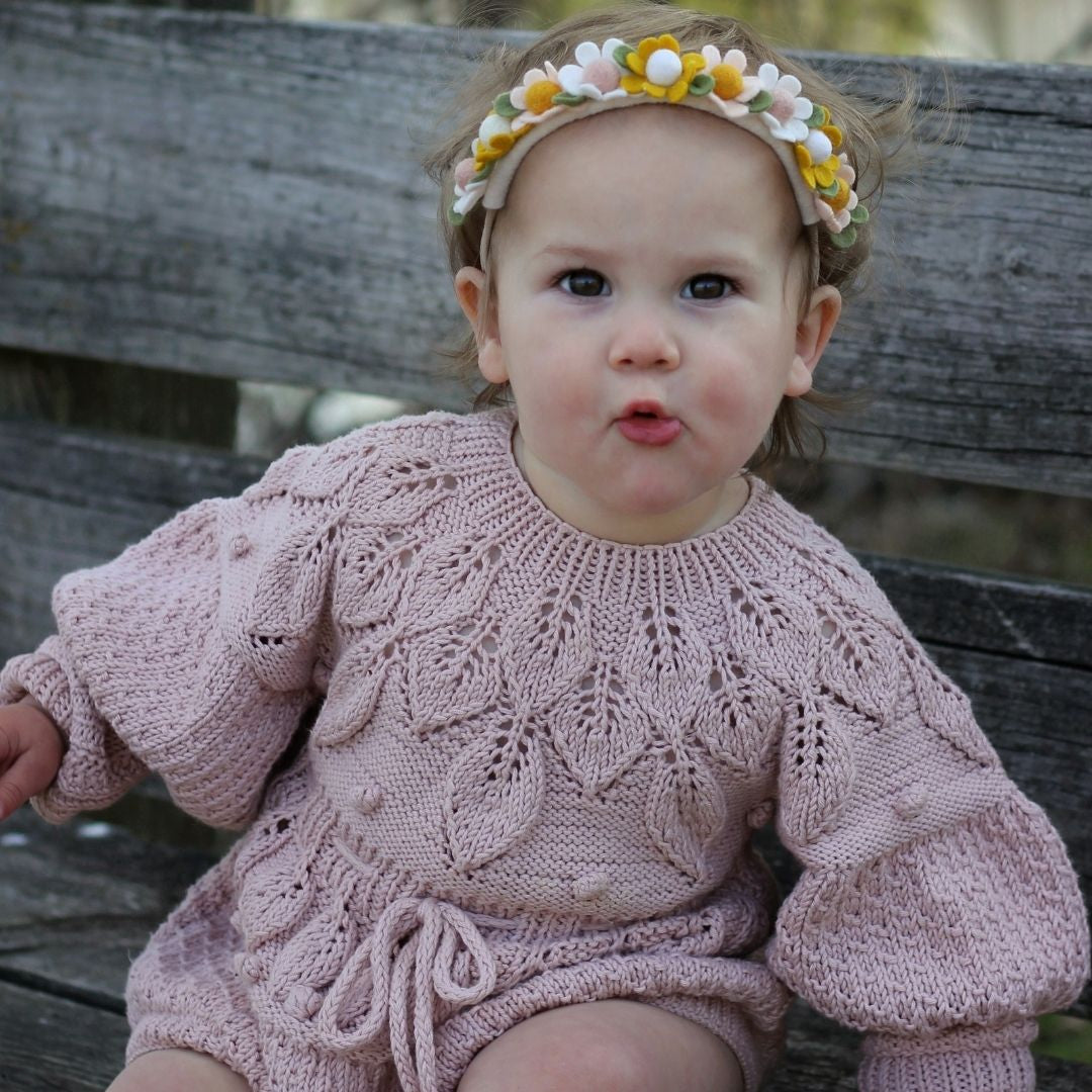 Shirley Romper in Blush Lilac - Vintage Baby Romper