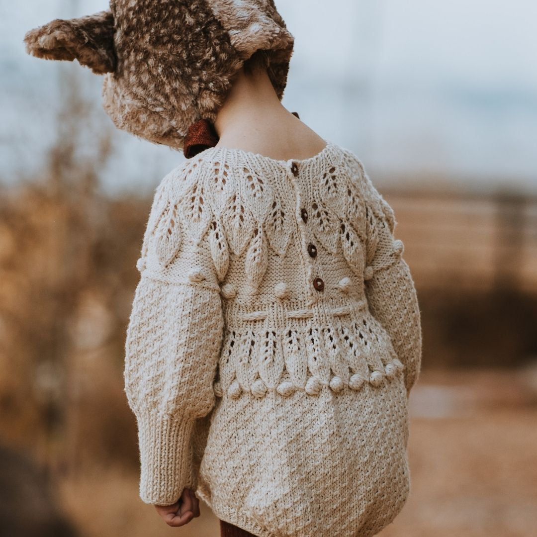 Shirley Romper in Ecru - Handmade Cotton Bamboo Baby Romper with Lace Detail | JuneBee Baby