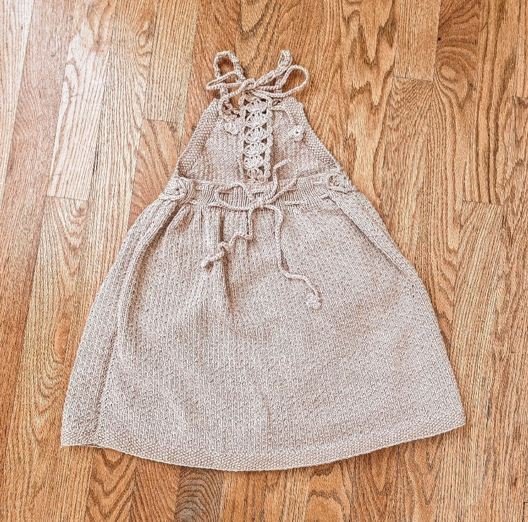 hand-knit-T-back-Dress-creamy-blush