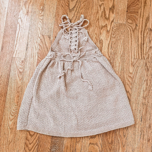 hand-knit-T-back-Dress-creamy-blush